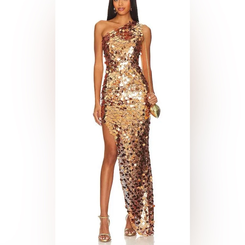 Sequin Gold Evening Dress